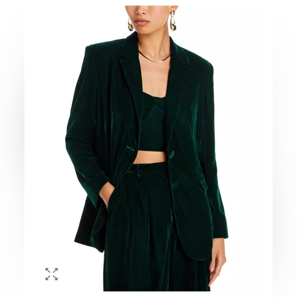 Bloomingdale’s Aqua Velvet Blazer in Green